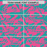 Custom Aqua Pink Playboy Graffiti Pattern Authentic Baseball Jersey