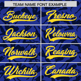 Custom Royal Navy Playboy Graffiti Pattern Authentic Baseball Jersey