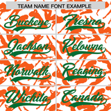 Custom White Orange Playboy Graffiti Pattern Authentic Baseball Jersey