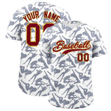 Custom White Navy Playboy Graffiti Pattern Authentic Baseball Jersey