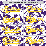 Custom White Purple Playboy Graffiti Pattern Authentic Baseball Jersey