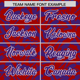 Custom Red Purple Playboy Graffiti Pattern Authentic Baseball Jersey