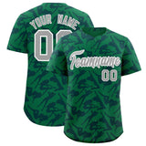 Custom Kelly Green Navy Playboy Graffiti Pattern Authentic Baseball Jersey