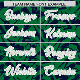 Custom Kelly Green Navy Playboy Graffiti Pattern Authentic Baseball Jersey