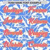 Custom Powder Blue White Playboy Graffiti Pattern Authentic Baseball Jersey