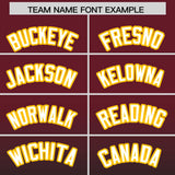 Custom Maroon Black Gradient Fashion Authentic Baseball Jersey