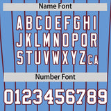 Custom Powder Blue Maroon Stripe Fashion Authentic Baseball Jersey