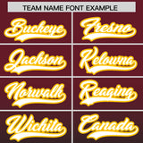 Custom Maroon Black Gradient Fashion Authentic Baseball Jersey