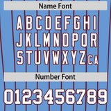 Custom Powder Blue Maroon Stripe Fashion Authentic Baseball Jersey