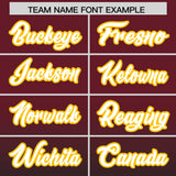 Custom Maroon Black Gradient Fashion Authentic Baseball Jersey