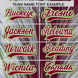 Custom Crimson White Fluid Feather Graffiti Pattern Authentic Baseball Jersey