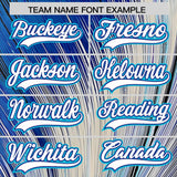 Custom White Royal Fluid Feather Graffiti Pattern Authentic Baseball Jersey