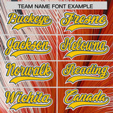 Custom Yellow Midnight Blue Fluid Feather Graffiti Pattern Authentic Baseball Jersey