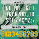 Custom Yellow Green Fluid Feather Graffiti Pattern Authentic Baseball Jersey