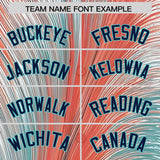 Custom Navy Aqua Fluid Feather Graffiti Pattern Authentic Baseball Jersey