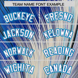 Custom White Royal Fluid Feather Graffiti Pattern Authentic Baseball Jersey