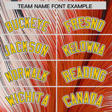 Custom Yellow Midnight Blue Fluid Feather Graffiti Pattern Authentic Baseball Jersey