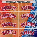 Custom Red Royal Fluid Feather Graffiti Pattern Authentic Baseball Jersey