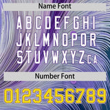 Custom Gold Purple Fluid Feather Graffiti Pattern Authentic Baseball Jersey