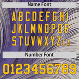 Custom Yellow Purple Fluid Feather Graffiti Pattern Authentic Baseball Jersey