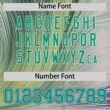 Custom Bright Green White Fluid Feather Graffiti Pattern Authentic Baseball Jersey