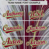 Custom Crimson White Fluid Feather Graffiti Pattern Authentic Baseball Jersey