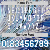 Custom White Royal Fluid Feather Graffiti Pattern Authentic Baseball Jersey