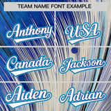 Custom White Royal Fluid Feather Graffiti Pattern Authentic Baseball Jersey