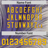 Custom Yellow Purple Fluid Feather Graffiti Pattern Authentic Baseball Jersey