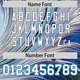 Custom White Royal Fluid Feather Graffiti Pattern Authentic Baseball Jersey