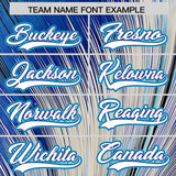 Custom White Royal Fluid Feather Graffiti Pattern Authentic Baseball Jersey