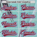 Custom Crimson White Fluid Feather Graffiti Pattern Authentic Baseball Jersey