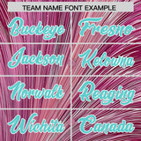 Custom Green White Fluid Feather Graffiti Pattern Authentic Baseball Jersey