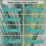 Custom Bright Green White Fluid Feather Graffiti Pattern Authentic Baseball Jersey