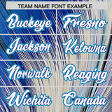 Custom White Royal Fluid Feather Graffiti Pattern Authentic Baseball Jersey