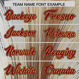 Custom Crimson Old Gold Fluid Feather Graffiti Pattern Authentic Baseball Jersey