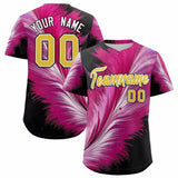 Custom Old Gold White Fluid Feather Graffiti Pattern Authentic Baseball Jersey