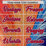 Custom Red Royal Fluid Feather Graffiti Pattern Authentic Baseball Jersey