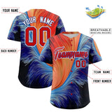 Custom Red Royal Fluid Feather Graffiti Pattern Authentic Baseball Jersey