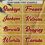 Custom Crimson Old Gold Fluid Feather Graffiti Pattern Authentic Baseball Jersey