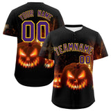 Custom Multi Color Halloween Authentic Baseball Jersey