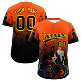 Custom Multi Color Halloween Authentic Baseball Jersey