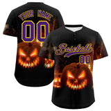Custom Multi Color Halloween Authentic Baseball Jersey