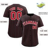 Custom Black White Tricolor Stripe Fashion Authentic Baseball Jersey