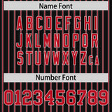 Custom Black White Tricolor Stripe Fashion Authentic Baseball Jersey