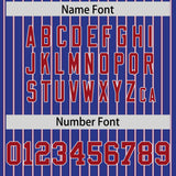 Custom Royal White Tricolor Stripe Fashion Authentic Baseball Jersey