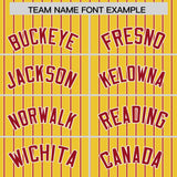 Custom Gold White Tricolor Stripe Fashion Authentic Baseball Jersey