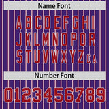 Custom Purple White Tricolor Stripe Fashion Authentic Baseball Jersey