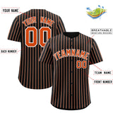 Custom Black White Tricolor Stripe Fashion Authentic Baseball Jersey