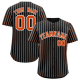 Custom Black White Tricolor Stripe Fashion Authentic Baseball Jersey